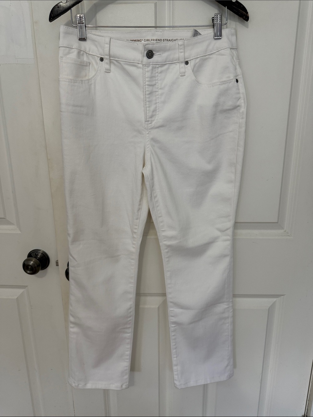 Chico's So Slimming Girlfriend Straight Leg Jeans Size 0.5S white size 6 short